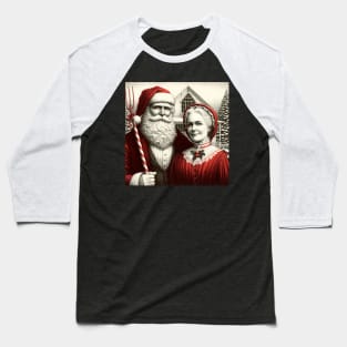 Polar Gothic: Santa & Mrs. Claus' Homestead Portrait Baseball T-Shirt